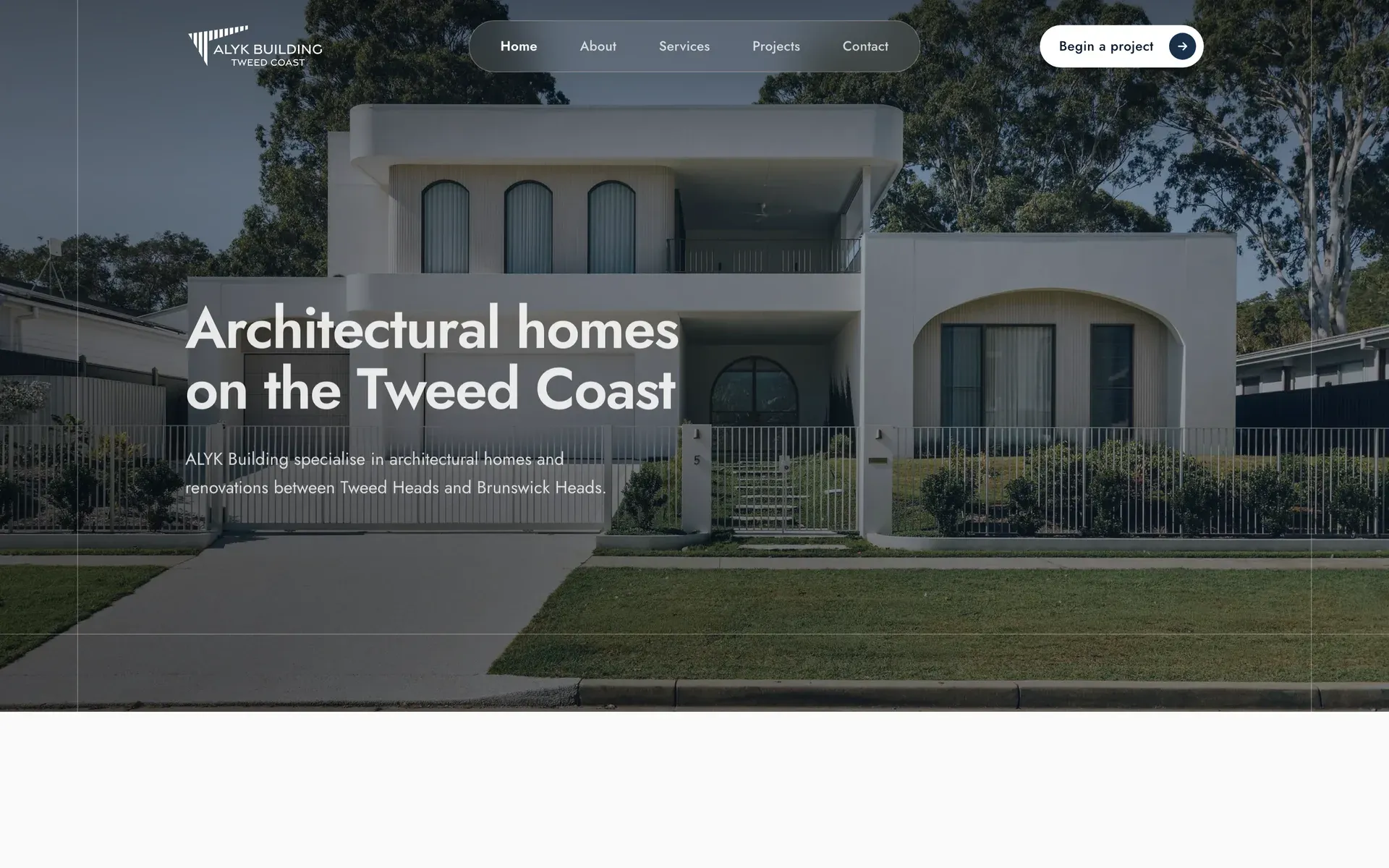 Screenshot of the ALYK Building website