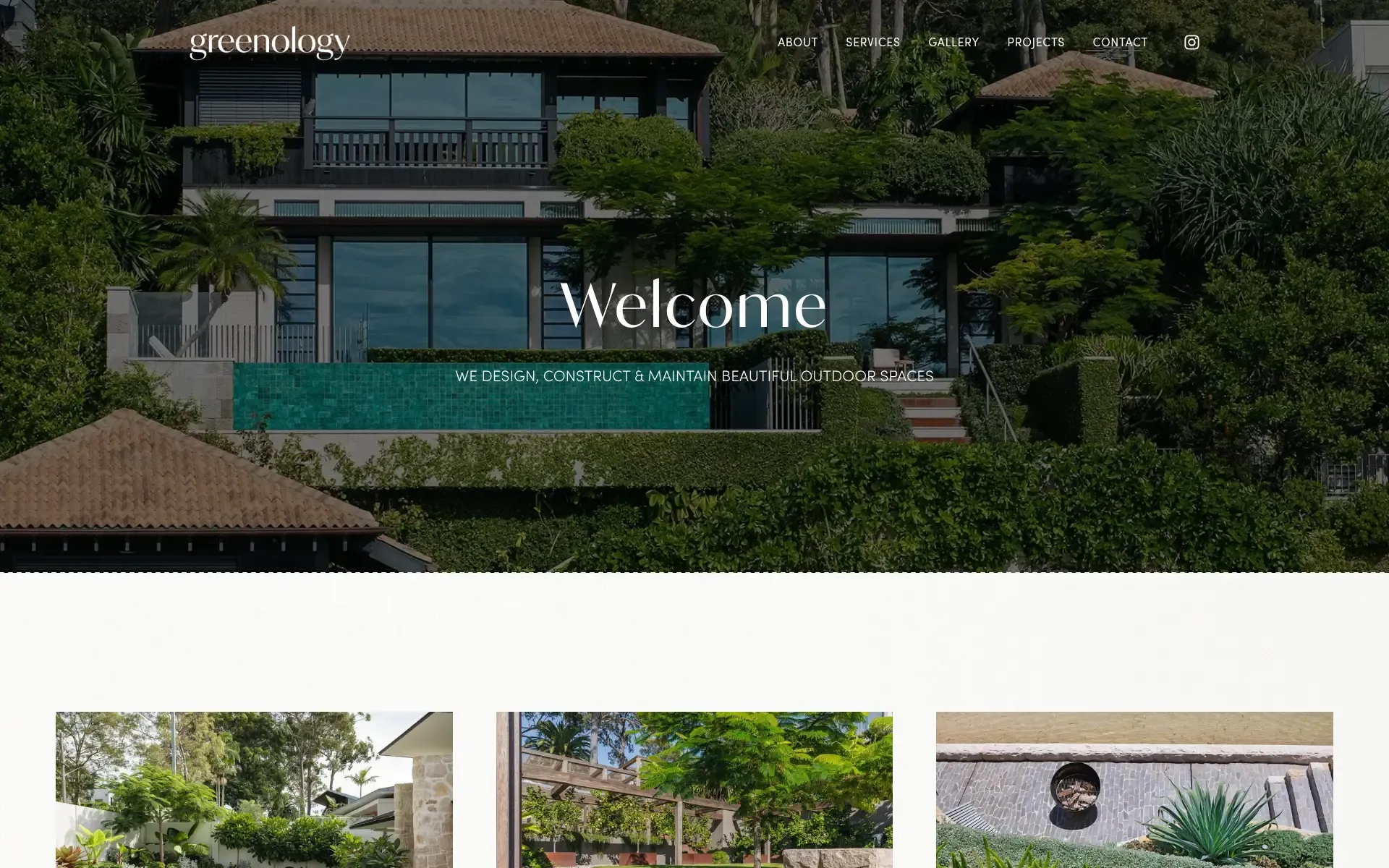 Screenshot of the Greenology website