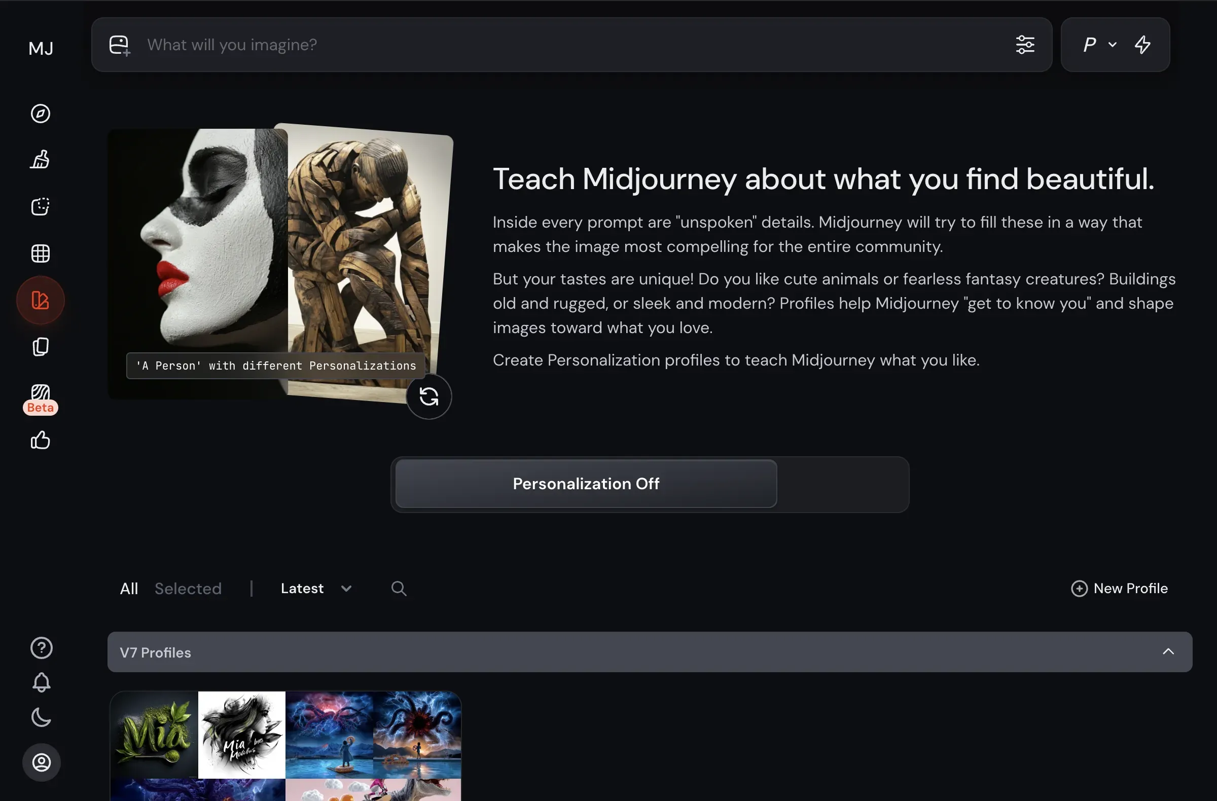 Midjourney image generation interface showing professional visual content