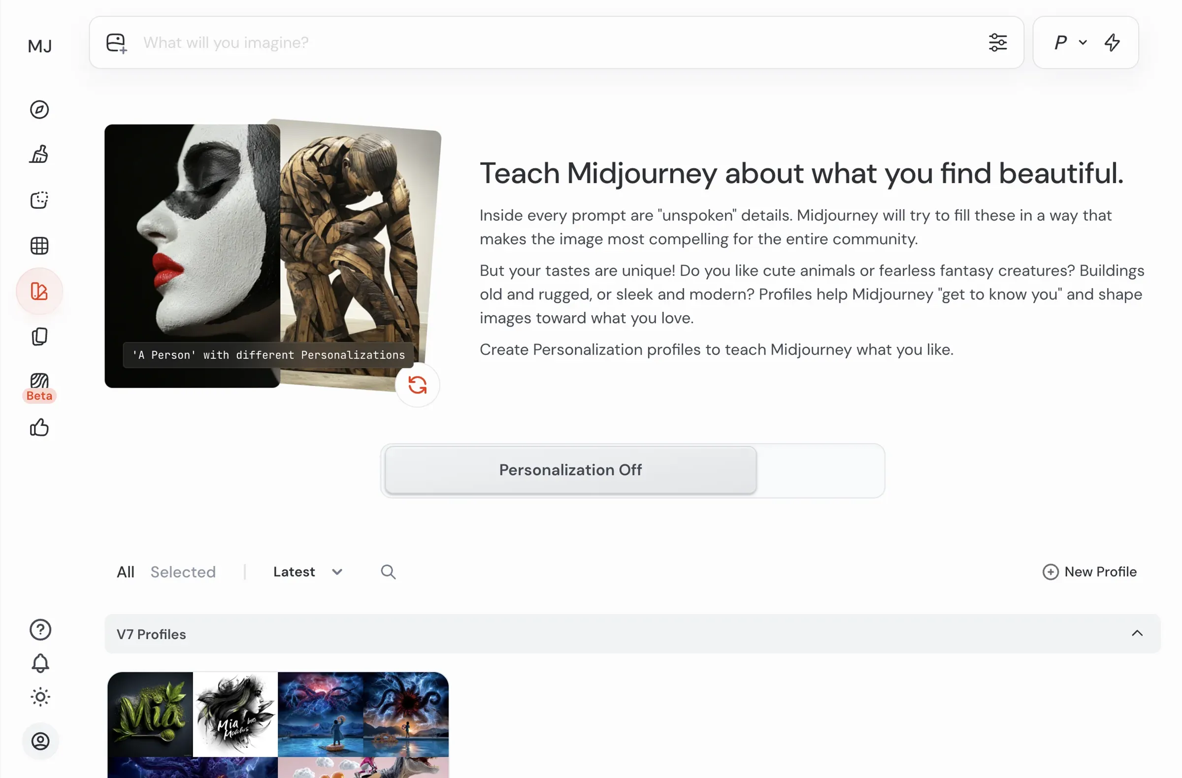 Midjourney image generation interface showing professional visual content