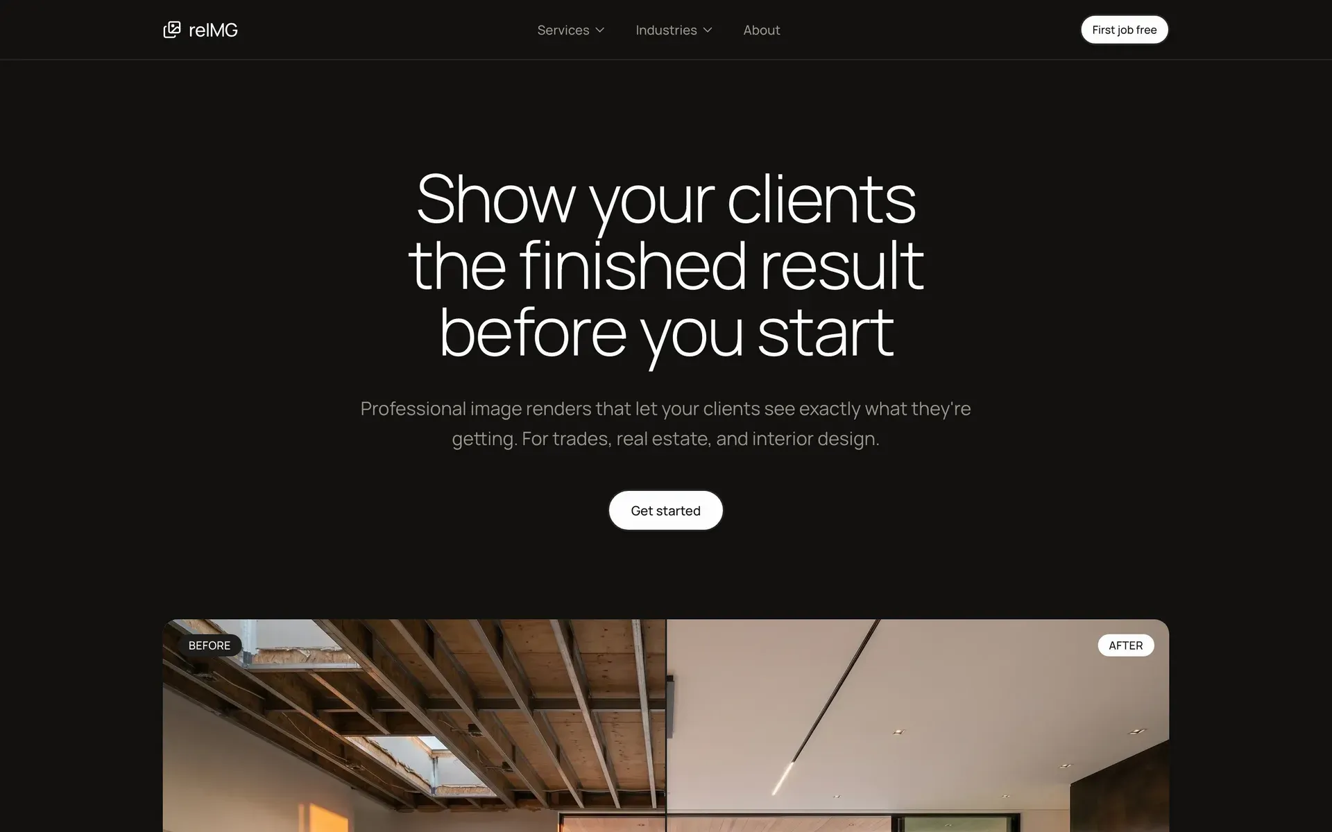 Screenshot of the reIMG website