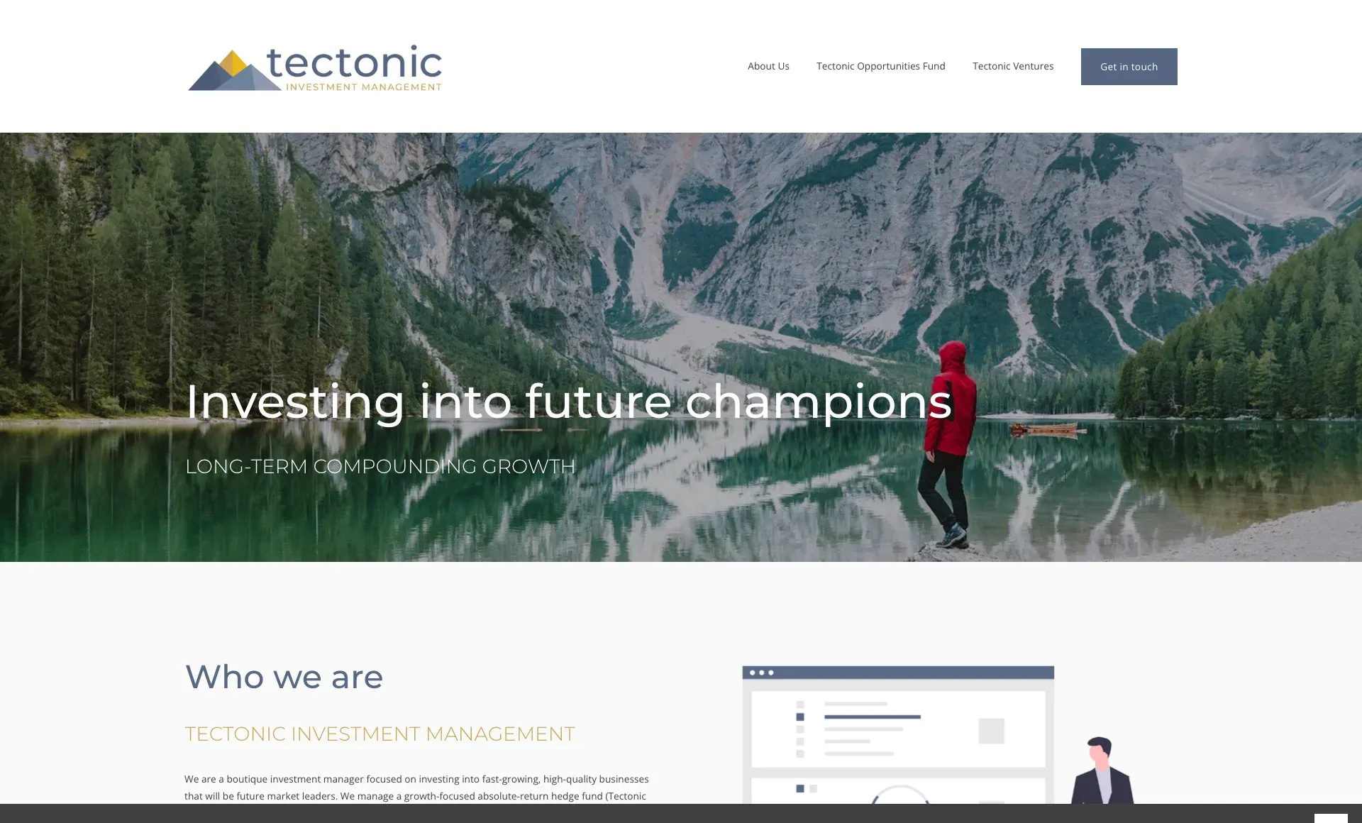 Screenshot of the Tectonic Investment Management website